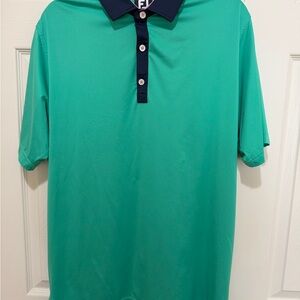 FootJoy Teal Polo with Navy Collar